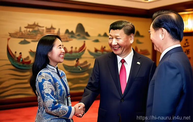 나우루 국제 관계 및 외교 - ### Image Prompt 1: Nauru's Diplomatic Shift and Economic Partnership