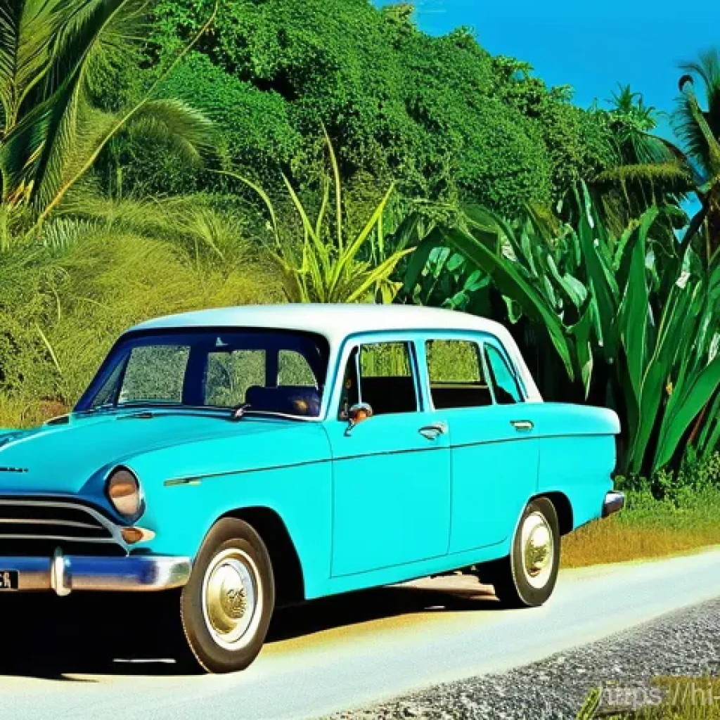 나우루 인산 채굴 역사 - The Golden Age of Nauru: Prosperity and Abundance (1960s-1980s)**
"A vibrant, idealized depiction o...