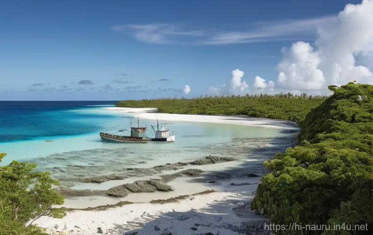 나우루 인산 채굴 역사 - The Scarred Landscape: Aftermath of Mining (1990s)**

"A stark, almost surreal landscape of Nauru's ...